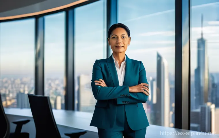 자산관리사의 목표 설정과 달성 방법 - **Prompt:** A confident, professional financial advisor, a woman in her late 40s with a warm but foc...